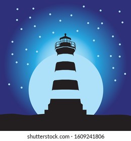 Lighthouse Background Vector Designs Set