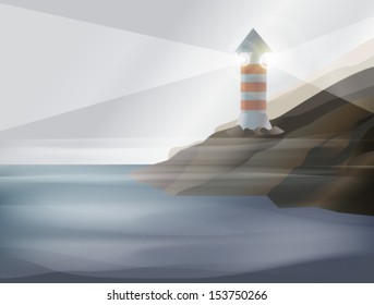 lighthouse at beach dusk weather