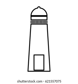 lighthouse beach isolated icon