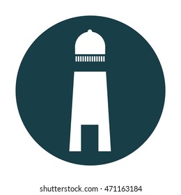 lighthouse beach isolated icon vector illustration design