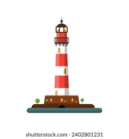 Faro - icono del faro aislado en fondo blanco, vector
