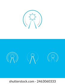 lighthouse beacon light logo elements