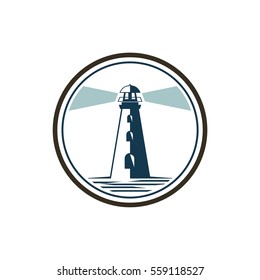 Lighthouse, beacon Logo Template Illustration Design. Vector EPS 10.