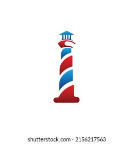 Lighthouse beacon tower logo Design Vector
