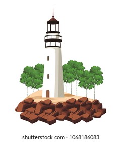 Lighthouse and beautilful landscape