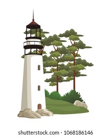 Lighthouse and beautilful landscape