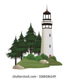 Lighthouse and beautilful landscape