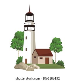 Lighthouse and beautilful landscape