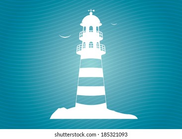 Lighthouse and birds