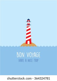 lighthouse bon voyage have a nice trip card
