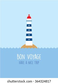 lighthouse bon voyage have a nice trip card