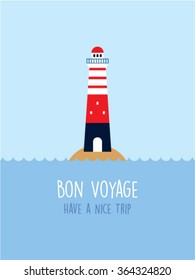 lighthouse bon voyage have a nice trip card