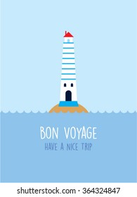 lighthouse bon voyage have a nice trip card