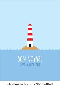 lighthouse bon voyage have a nice trip card