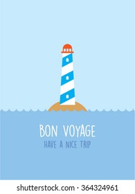 lighthouse bon voyage have a nice trip card