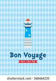 lighthouse bon voyage have a nice holiday greeting card