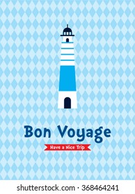 lighthouse bon voyage have a nice holiday greeting card