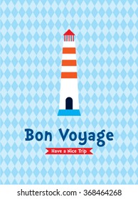 lighthouse bon voyage have a nice holiday greeting card