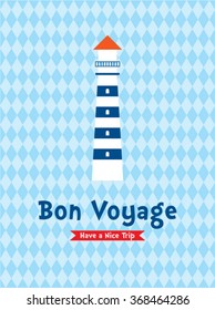 lighthouse bon voyage have a nice holiday greeting card