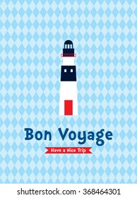 lighthouse bon voyage have a nice holiday greeting card