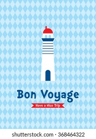 lighthouse bon voyage have a nice holiday greeting card