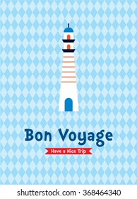 lighthouse bon voyage have a nice holiday greeting card