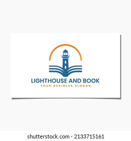 LIGHTHOUSE AND BOOK LOGO DESIGN