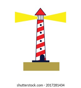 lighthouse building cartoon symbol vector design