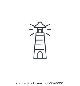 Lighthouse Building icon symbol vector illustration isolated on white background