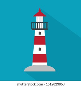 lighthouse building icon- vector illustration