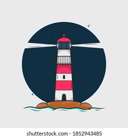 lighthouse building illustration Premium Vector