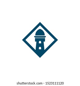 Lighthouse building logo design inspiration vector illustration template