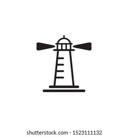 Lighthouse building logo design inspiration vector illustration template