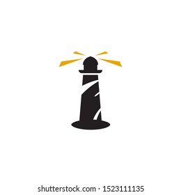 Lighthouse building logo design inspiration vector illustration template