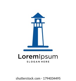 Lighthouse building logo design vector template, Icon design. Template elements
