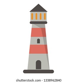 Lighthouse building symbol isolated