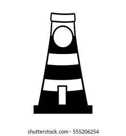 lighthouse building tower guide line vector illustration eps 10