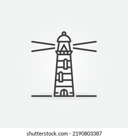 Lighthouse Building vector concept thin line icon or logo element