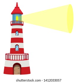 Lighthouse building vector design illustration isolated on white background