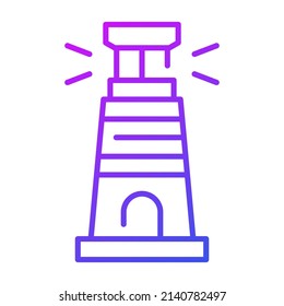 ilustración vectorial de construcción de faro aislada en fondo blanco. Concepto de negocios de arquitectura.