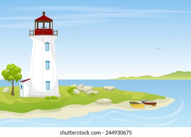 Lighthouse by the sea
