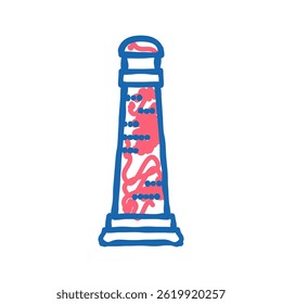 lighthouse coastline building doodle icon sketch vector. lighthouse coastline building sign. isolated symbol illustration