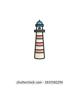 Lighthouse color gradient vector icon