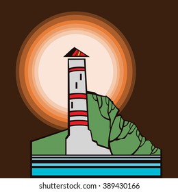 lighthouse. color image for your design