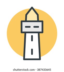 Lighthouse Colored Vector Icon