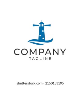 Lighthouse Concept Logo Design Vector Template