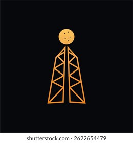 Diseño de Ilustración vectorial de conexión de faro