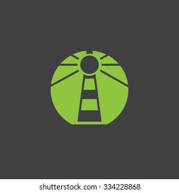 lighthouse cut identity template icon design element