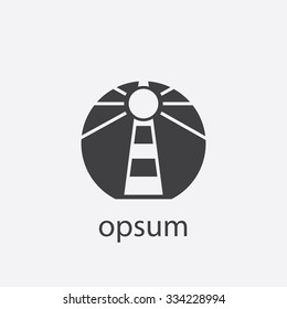 lighthouse cut identity template icon design element