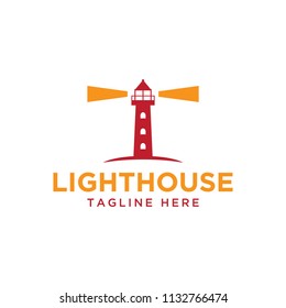 lighthouse design logo template